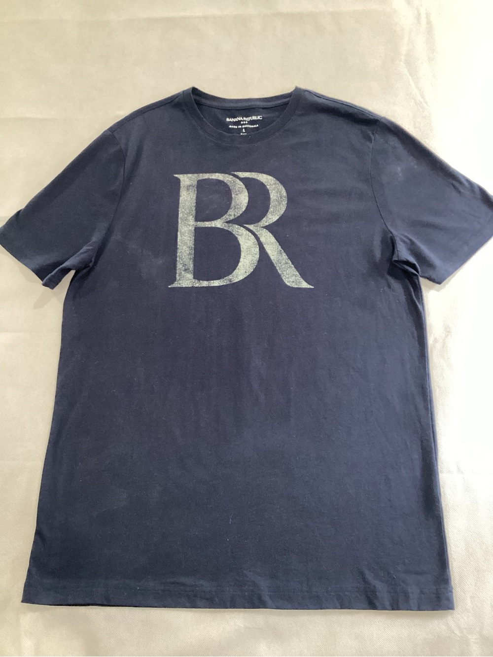 Banana Republic Navy Short‑Sleeve Logo Tee size large 9/20
